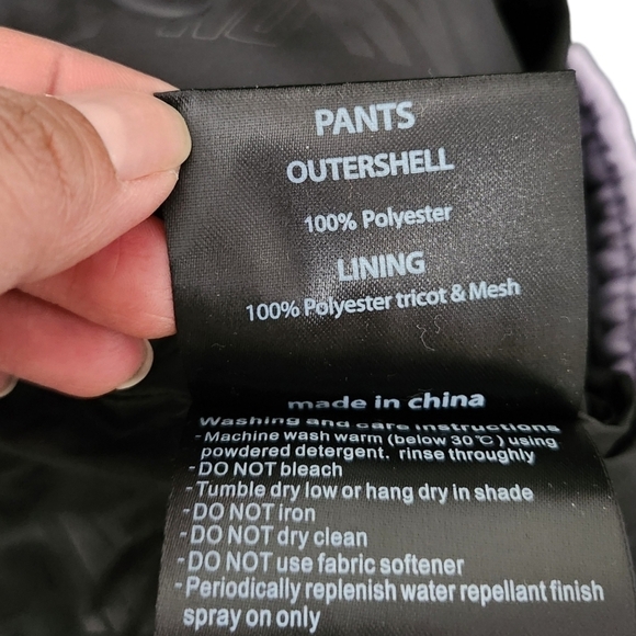 Nandn‎ Snow Pants Womens Small Lavender Belted Zip Hem Winter Ski - Picture 3 of 12